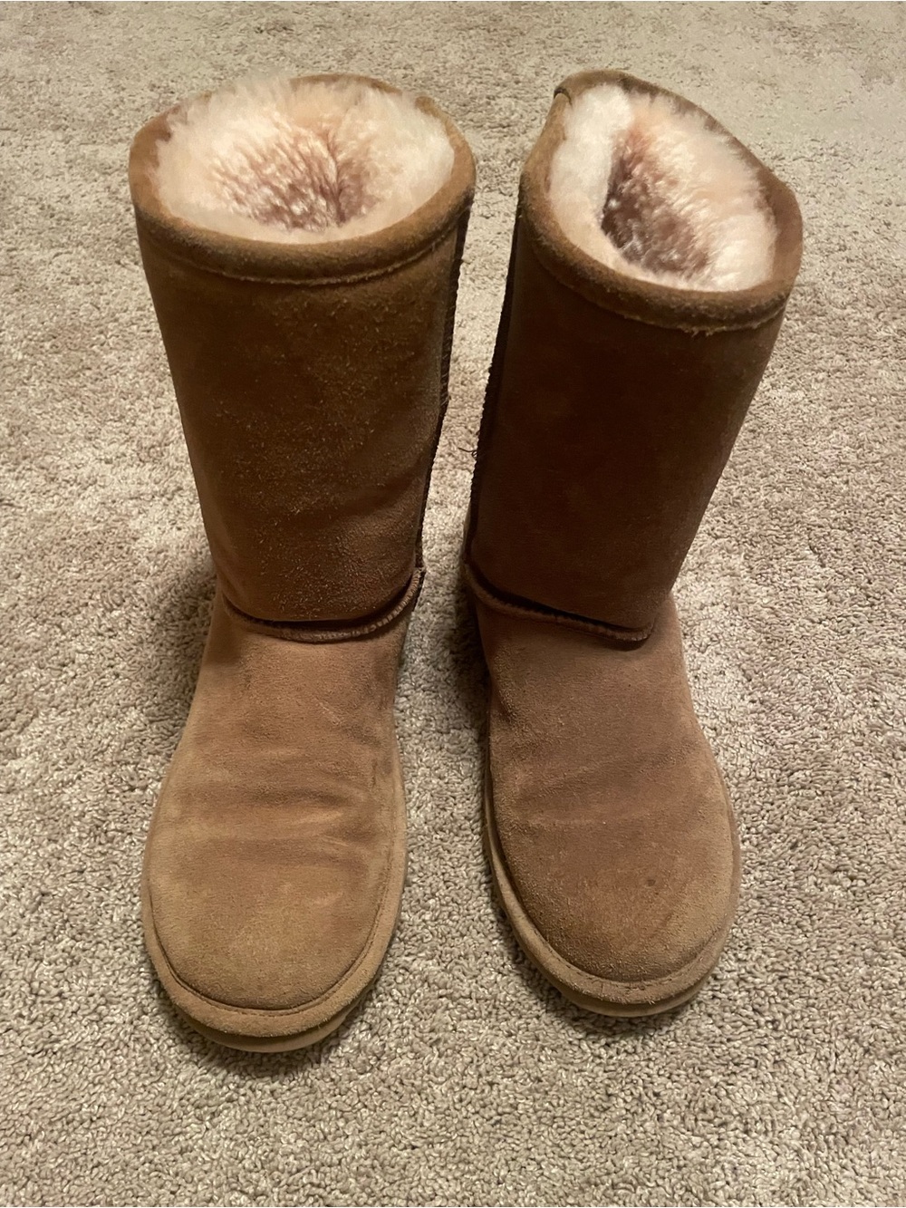BearPaw Women's Shearling-Lined Suede Boots - Brown